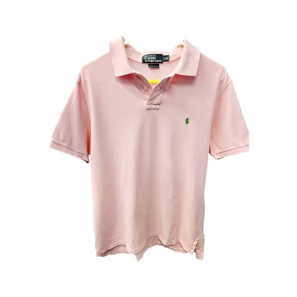 Polo Ralph Lauren Other - Ralph Lauren 90's Pink Collated Green Horse Embroidered Short Sleeve Polo Size X